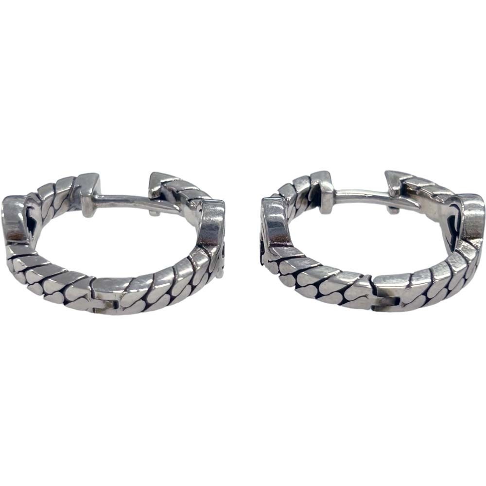 Gucci Interlocking Hoop Earrings Silver - image 3